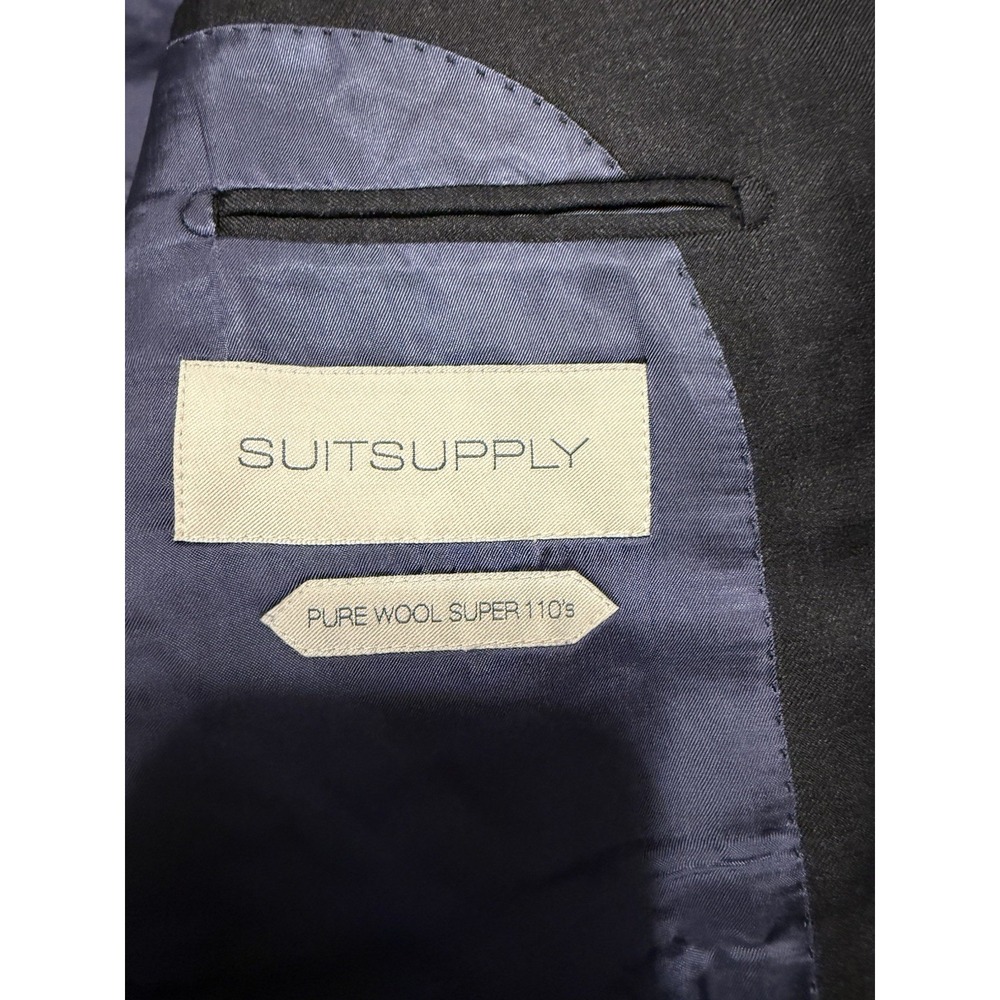 Suitsupply Napoli Vitale Barberis Canonico Blazer Navy Blue Size 38R Damaged - Picture 6 of 9